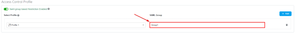 Adding SAML Group Name