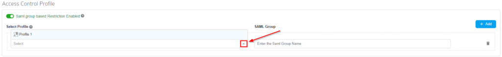 SAML Access Control Profile