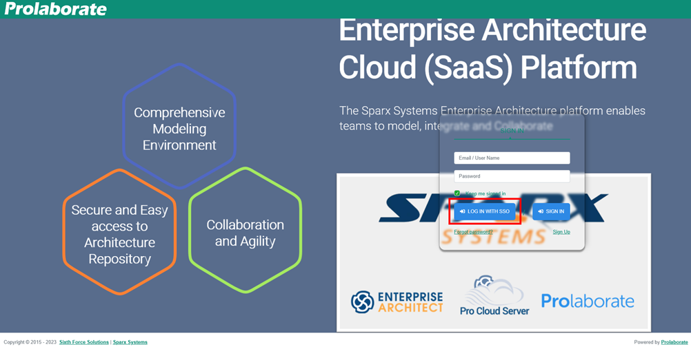 EA SaaS authentication portal